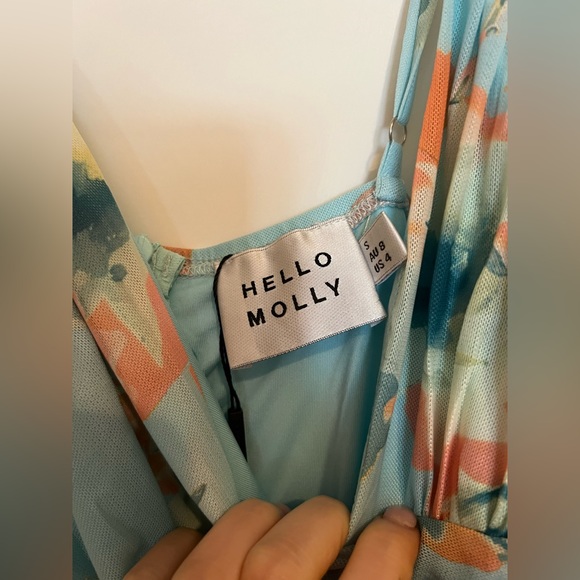 Hello Molly Oceans Mesh Midi Dress Blue - Picture 5 of 6